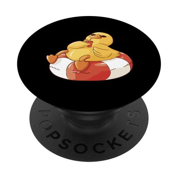 Holiday Rubbery Duck Pool Float Sommer PopSockets mit austauschbarem PopGrip