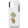 iPhone 12 mini Kiwi Bird flying with Balloons Case