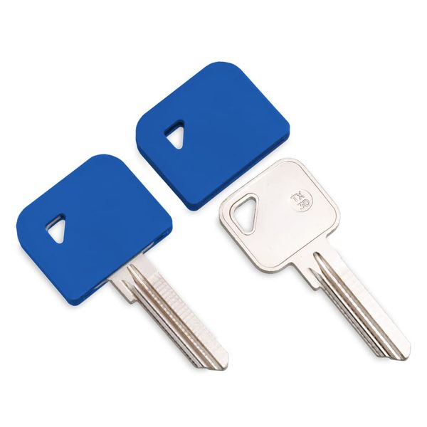 Two units Large Square Silcon Rubber TX3D Key Caps Covers. Twin pack (Blue)