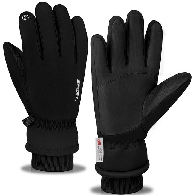 EKMTBJXY Winterhandschuhe Herren Damen Wasserdicht Skihandschuhe 3M Thinsulate Touchscreen Warme Handschuhe Fahrradhandschuhe, für Skifahren Laufen Wandern Radfahren