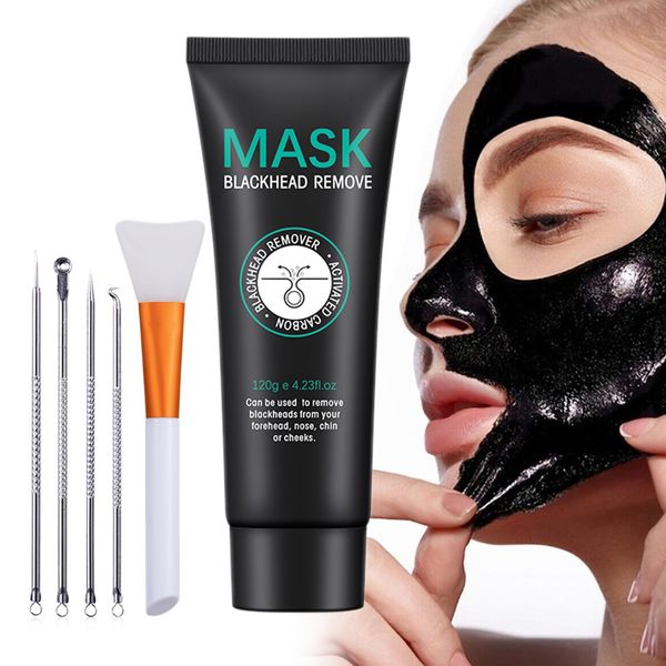 Spdoo Blackhead Remover Peel Off Face Black Mask, Black Head Remover For Face and Nose, Charcoal Face Mask Deep Pore Cleanser-Blackhead Mask+Blackhead Extractor Tools