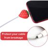 jkacfku 21pcs Cable Protector USB Charger Protector, Suitable for iPhone iPad Cable, Fruit bite Charging Protector and Cable Holder, Charging Cable Protector, Mobile Phone Accessory Cable Partner