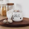 Garlic Keeper with Lid, Ceramic Mini Garlic Container Saver for Countertop, Keep