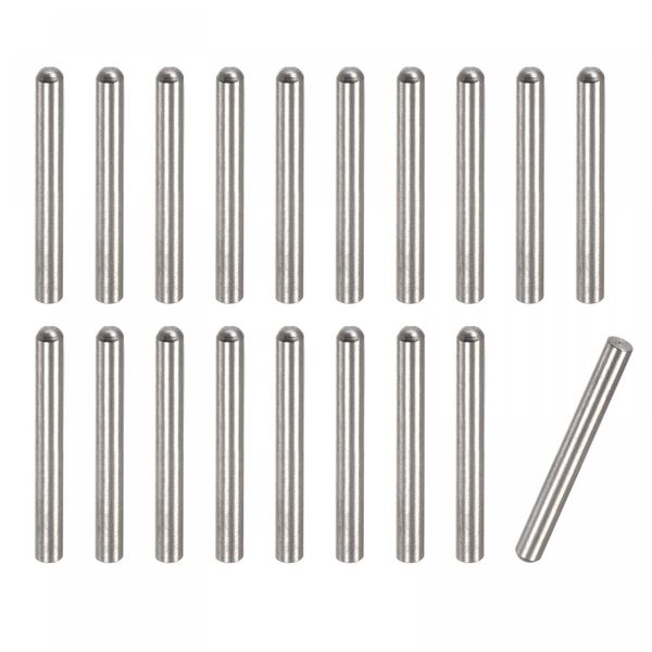 uxcell Dowel Pins 304 Stainless Steel Round Head Flat Beveled End Dowel Pins Wood Bunk Bed Shelf Peg Support Shelf Fixing Element 3x22mm 20pcs