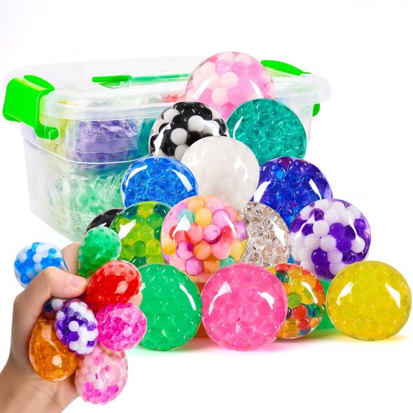 JOYIN Mini Stressbälle Spielzeug, Random 9 Pack Fidget Stress Ball für Erwachsene, Squishy Stress Relief Bälle, Antistress bälle, Squeeze Bälle, Übung Hand Flexibilität, Valentinstag Party Favors