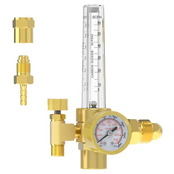 Yeswelder Argon/CO2 Mig Tig Flow Meter Gas Regulator Gauge Welding Weld