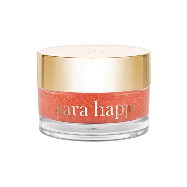 sara happ lip scrub sparkling peach