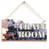 Train Room Sign - Model Steam Train Wooden Plaque