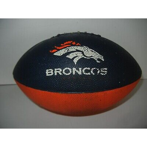 DENVER BRONCOS Blue/Orange NFL SOFT TOY FOOTBALL Kid Fan House Ball 11" Long