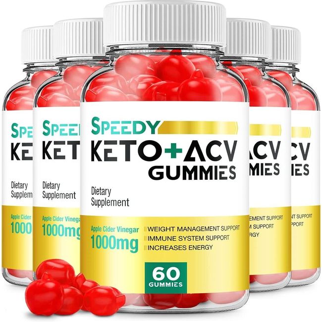 (5 Pack) Speedy Keto ACV Gummies Speedy ACV Advanced Keto Formula  Plus...