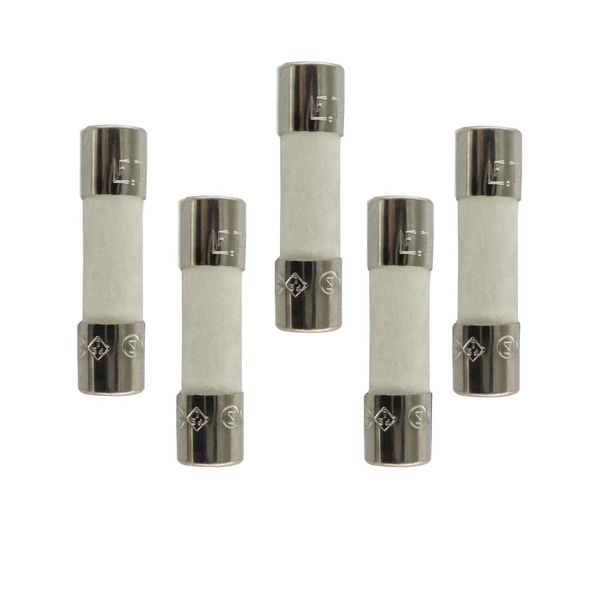 5pcs. of VG_S T5AH250V, T5A 250V, T5 H250V, T5H250V Cartridge Ceramic fuses 5x20mm 5A 250v Fuse(Quality USA Brand fuses)