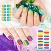 Nail Stickers, Iridescent Color, 3D Stick On Manicure Set, 8 Pieces, Ultra Thin, Adult Nail Stickers, Cute Nail Design, Butterfly, Mermaid, Floral Pattern, For Work, Casual Nail Decoration, For Beginners