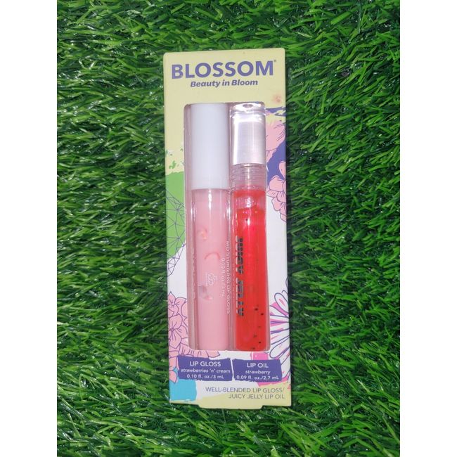 Blossom Strawberries n Cream Lip Gloss & Strawberry Lip Oil Well Blended Juicy