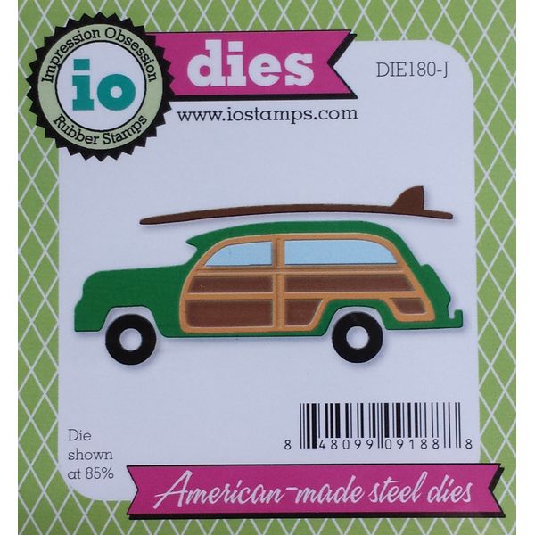 Impression Obsession Steel Die Woody with Surfboard