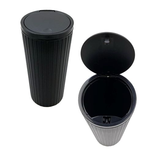 JAVOedge Car Trash Can Storage with Push Open Lid (2 Pack) Design to Fit Existing Car Cup Holders
