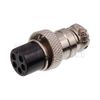 10101510172 Circular Cable Connector 5 Pin Female Silver Locking Ring