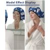 YIZIJIZI Terry Lined Triple Layer Large Shower Cap for Women, Reusable Shower Caps for Long Thick Hair, Waterproof Washable Soft Bath Shower Caps for Hair Care