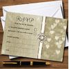 Titanium Gold and White Personalised RSVP Cards