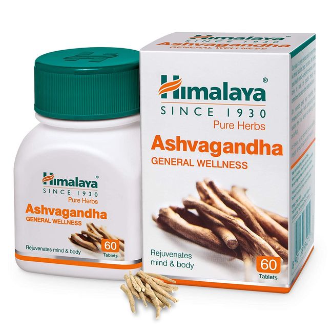 Himalaya Ashvagandha - General Wellness Tablets, 60 Tablets | Stress Relief | Rejuvenates Mind & Body
