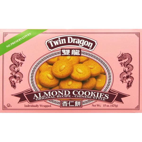 Twin Dragon Almond Cookies 15 Oz.