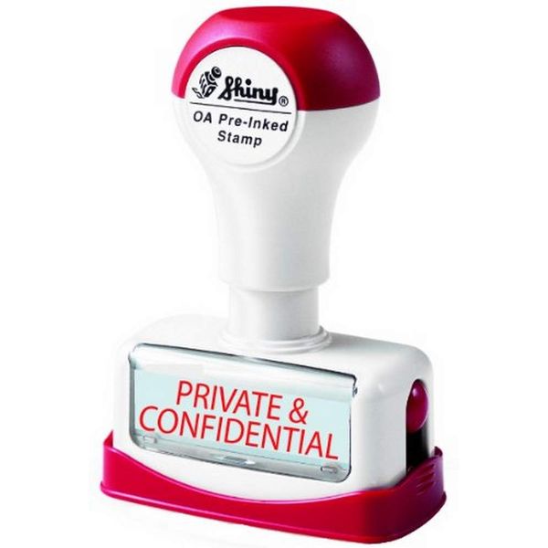 Shiny EN168/NP18, Pre-Inked Private & Confidential Stamp