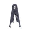 Multi-functional tool with round cable stripper, cable cutter, flat cable stripper, rotating blade adjustable to fit different insulation thicknesses