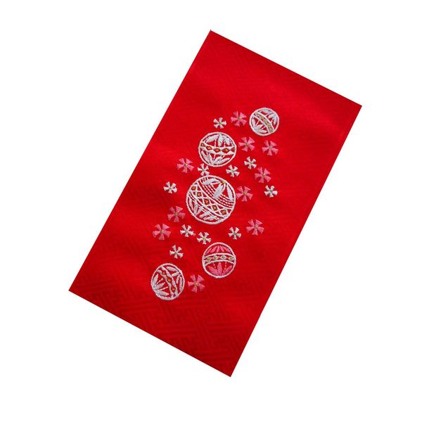 Silk/Five Three For Embroidery Half Collar Red safety pink