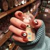 24pcs Effective Bear Chang Nail Jewelry False Nails Gradient Full Tip Simple