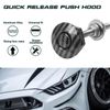 Xotic Tech 4Pcs Bumper Hood Lock Lid Kit Push Button Quick Release Fasteners Universal for Car (Carbon Fiber Pattern)