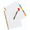 Avery 8-Tab Binder Dividers, Write & Erase Multicolor Big Tabs, 6 Sets (23079)