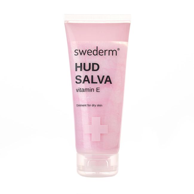 swederm HUDSALVA VITAMIN E 100 ml - Rosa Handcreme - Handcreme schnell einziehendg - Schrundensalbe - Schrundensalbe füße - Trockene Haut, Hände, Füße - Made in Sweden