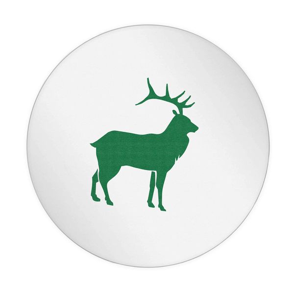 Flox Creative 24 45mm Gloss Circle Stickers Green Stag