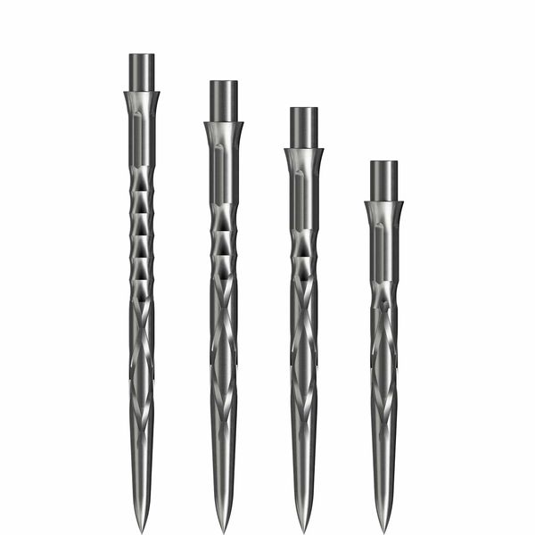 Caliburn Evo Dart Points HAN G2 | Steel Tip Replacement Points (Silver, 28mm)