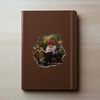 Reading Gnome in Mouse Hole Decal - Mouse Hole 3D Wall Sticker
