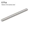 sourcing map 6Pcs M8 x 100mm Fully Threaded Rod 304 Stainless Steel Right Hand Threads