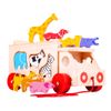 Bigjigs Toys Animal Shape Lorry - Wooden Shape Sorter Pull Along Toy