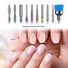 MELODYSUSIE Nail Drill Bits Set Diamond Metal Professional 3/32 Inches, for Acrylic Nails and Electric Nail Files Drill Machine Manicure Pedicure Home Salon Use, 10pcs (Sliver)