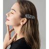 2 Pcs Vintage Silver Leafy Barrette Antique Filigree Flower Crystal Barrette Metal Retro French Hair Clips For Women Girl
