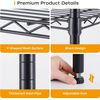 4 Tier Shelving Unit,Heavy-Duty Height Adjustable Storage Rack 1300 LBS Capacity