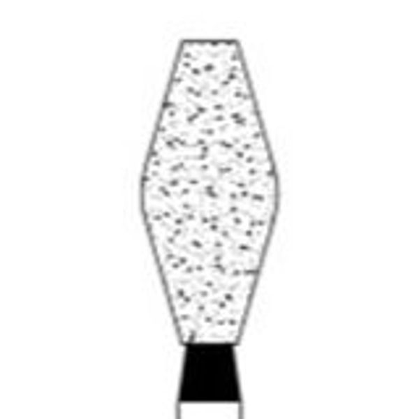 Osung 039EX-12 Dental Diamond Burs, Barrel Shape, Standard Grit Multi-Use, (Pack of 5)