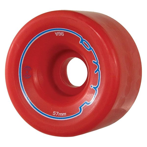 Sonar Wheels - Riva - Quad Roller Skate Wheels - 4 Pack of 32mm x 57mm 96A Wheels | Red