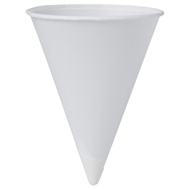 SOLO Cup Company 4BR-2050-1 200 Piece Cone Water Cups, Cold, Paper, 4 oz, White