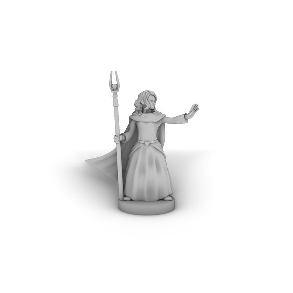 Young Human Sorceress Tabletop DND Gaming Miniature