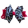 5 inch Shocking Pink Zebra Ring Hair Bow