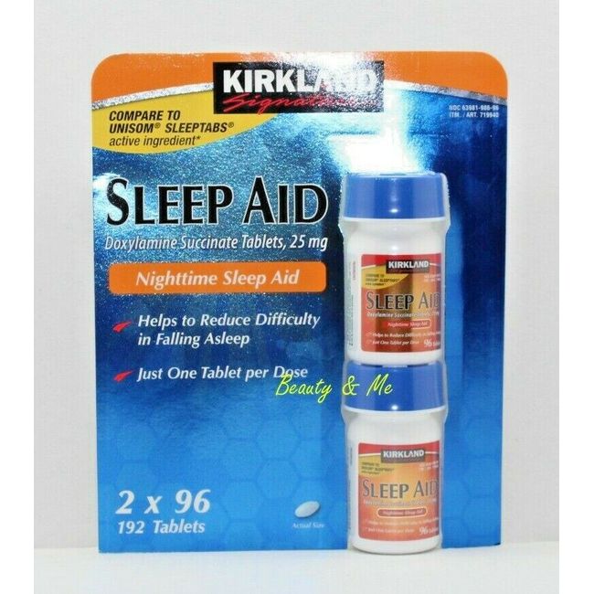 Kirkland Signature SLEEP AID 192 Tablets ** Compare to Unisom **