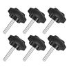 uxcell 6pcs M5x30mm Star Knobs Plastic Hexagon Clamping Knob Screws Replacement Knobs for Hand Tightening Knob for Umbrella Base Replacement Knobs
