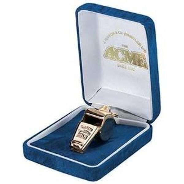 acme Gold Plated Thunderer Gift Boxed Whistle