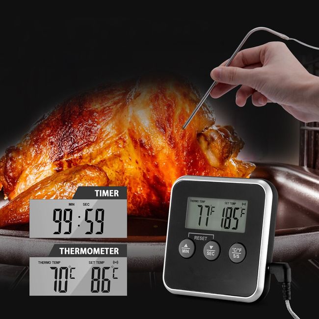 Meat Thermometer Cooking Food/ Water Oil Milk Temperature/ Gauge Oven Grill