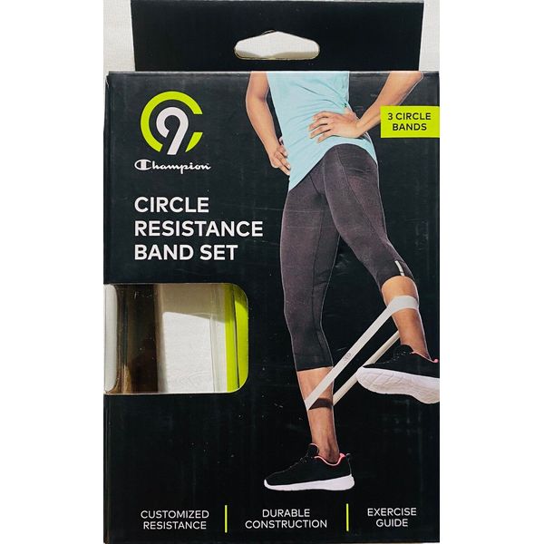 New C9 Champion Exercise Circle Round Resistance Bands 3pk Light, Medium, Heavy