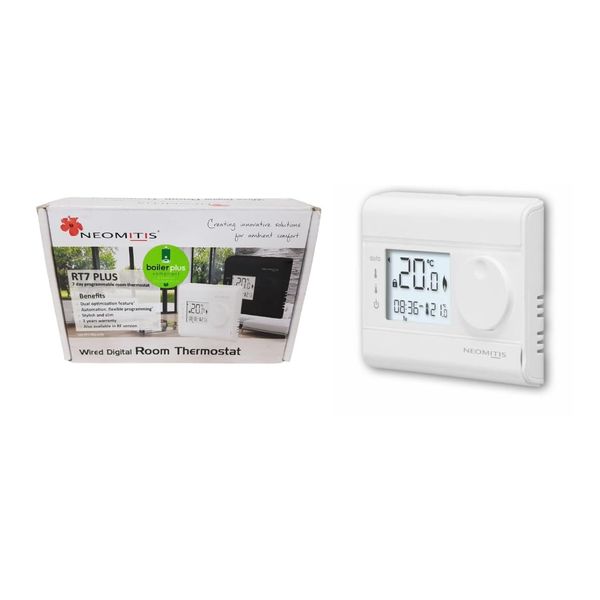 Neomitis Hard Wired 7 Day Programmable Room Thermostat RT7+ Genuine Part - Hanicks